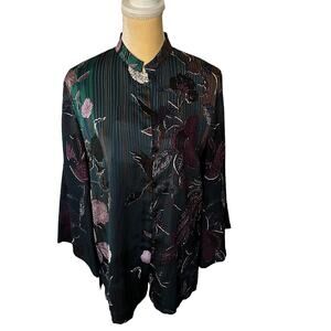 Citron Santa Monica NEW NWT Silk Kimono Blouse Size Medium